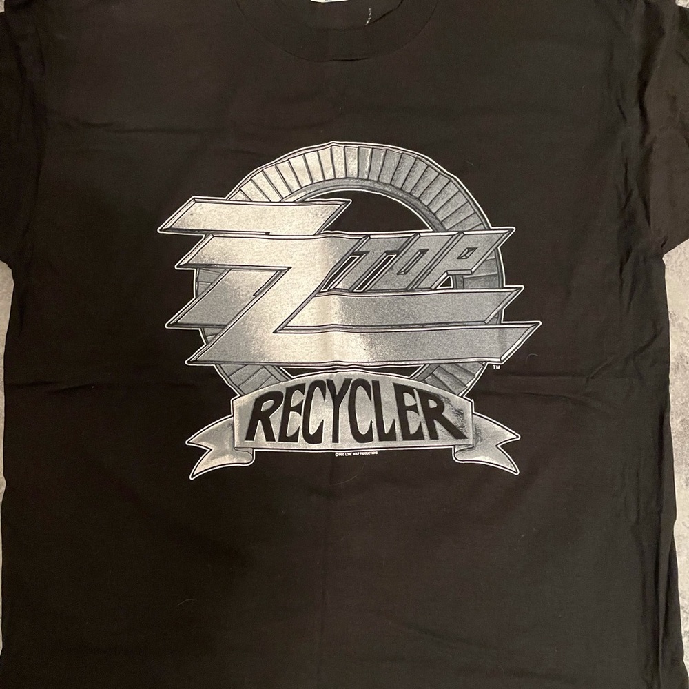 VINTAGE ZZ TOP RECYCLER TOUR 1990 CONCERT TEE XL NEVER WORN